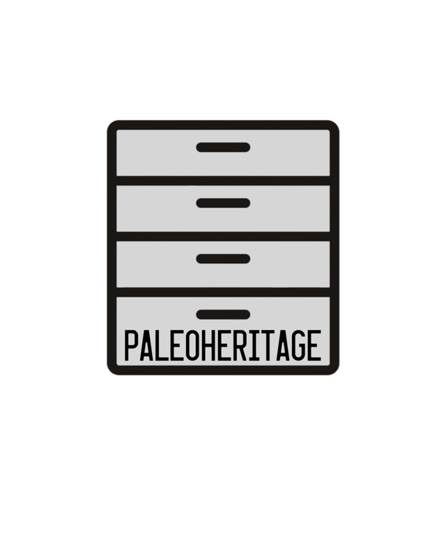 The Paleoheritage specimen cabinet mark.